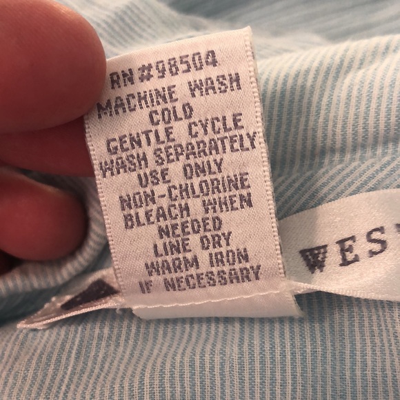 VTG02 EILEEN WEST size Small Cotton Robe LaceTrim Eyelet Stripe Shawl Collar NEW - Picture 8 of 16